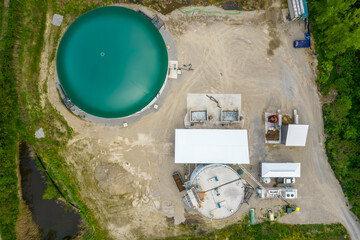 Biodigester sewage treatment site